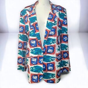 Daily Habit colorful marine theme suit jacket  Sz11